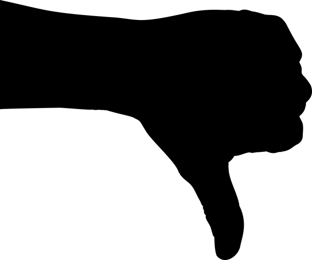 palec dolů